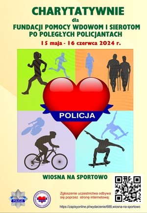 Plakat informujący o akcji Wiosna na sportowo.