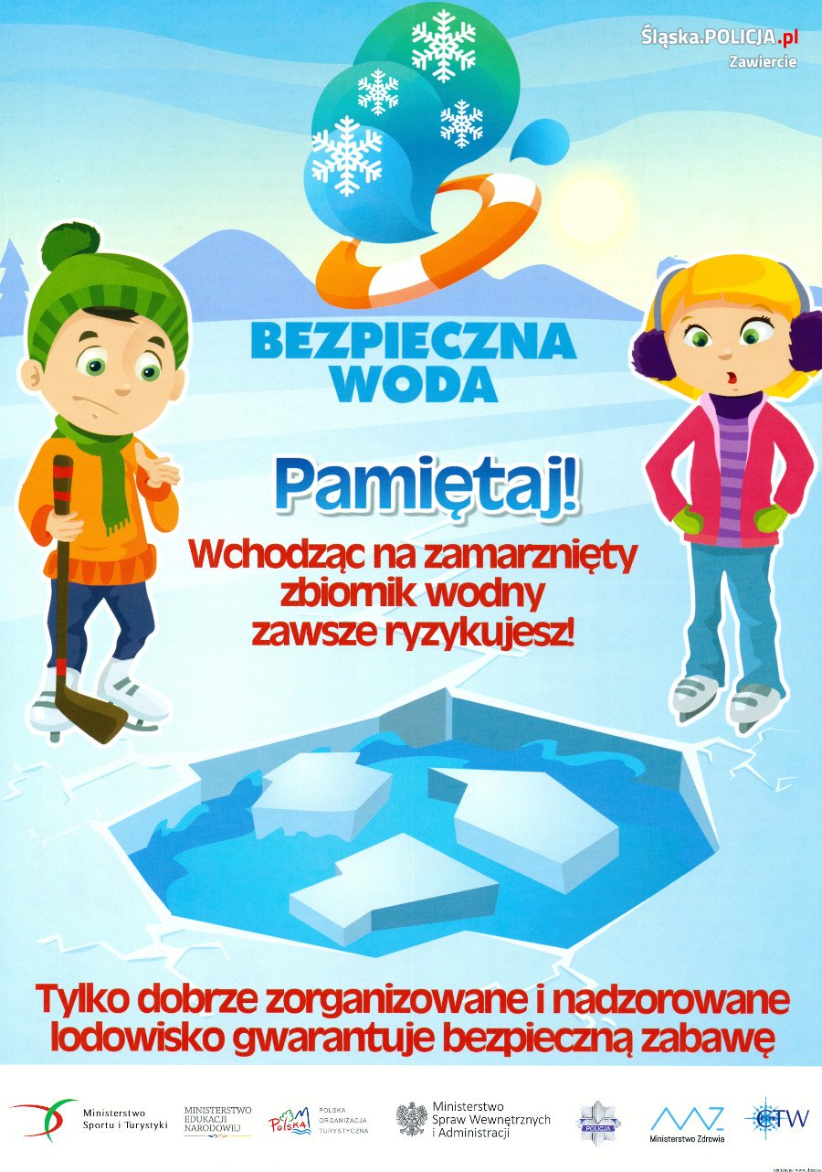 Wchodząc na zamarznięty zbiornik wodny zawsze ryzykujesz - Wiadomości -  Komenda Powiatowa Policji w Zawierciu