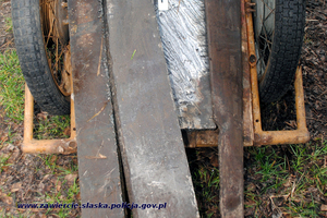 Wózek używany do przewożenia skradzionego złomu