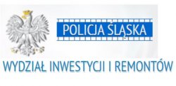 Orzeł w koronie i napisy POLICJA ŚLĄSKA WYDZIAŁ INWESTYCJI I REMONTÓW