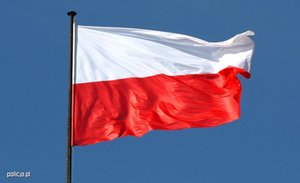 Na zdjęciu flaga Polski