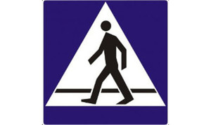 Znak informacyjny D-6 &amp;quot;Przejście dla pieszych&amp;quot;.
