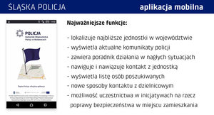 Broszura prezentująca funkcjonalności aplikacji mobilnej.