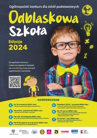 Plakat konkursu &quot;Odblaskowa szkoła&quot;.