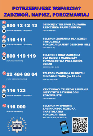 Plakat: Potrzebujesz wsparcia?
