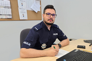 Starszy posterunkowy Krzysztof Nocoń.