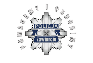 Logo - policyjna gwiazda oraz napis: Pomagamy i chronimy.