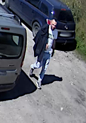 Na zdjęciu sprawca kradzieży.