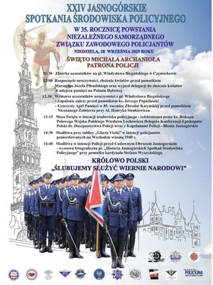 Plakat z informacjami na temat przedsięwzięcia.
