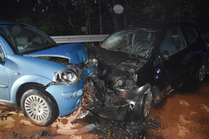 Na zdjęciu widoczne miejsce wypadku drogowego.