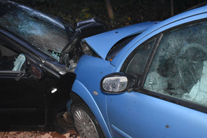 Na zdjęciu widoczne miejsce wypadku drogowego.