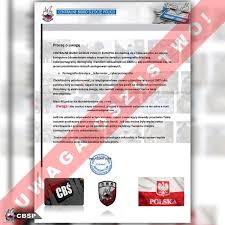 Przykład wiadomości od oszustów.