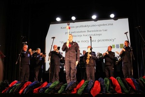 Na zdjęciu widoczna Orkiestra Komendy Wojewódzkiej Policji w Katowicach.