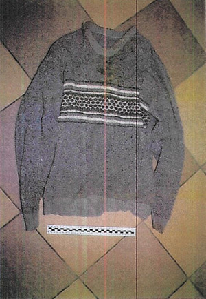 Na zdjęciu widoczny szary sweter.