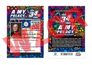 Wzór legitymacji wolontariusza.