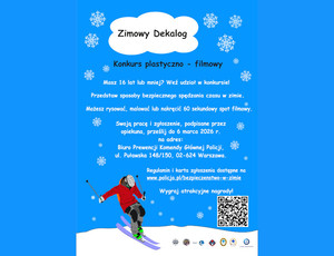 Plakat konkursu plastyczno-filmowego "Zimowy dekalog".