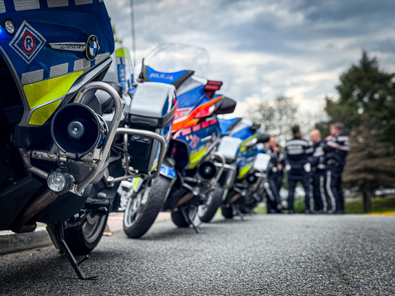 Motocykle służbowe.