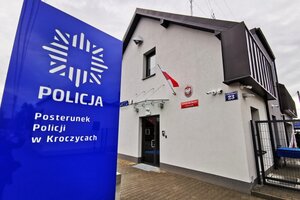 Na zdjęciu widoczny budynek Posterunku Policji w Kroczycach.