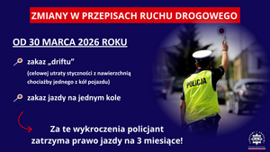 Zmiany w przepisach ruchu drogowego.
