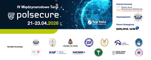 Banner z logami organizatorów i partnerów targów Polsecure.