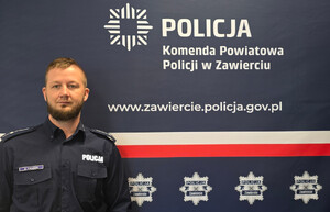 Młodszy aspirant Krystian Tokarski.
